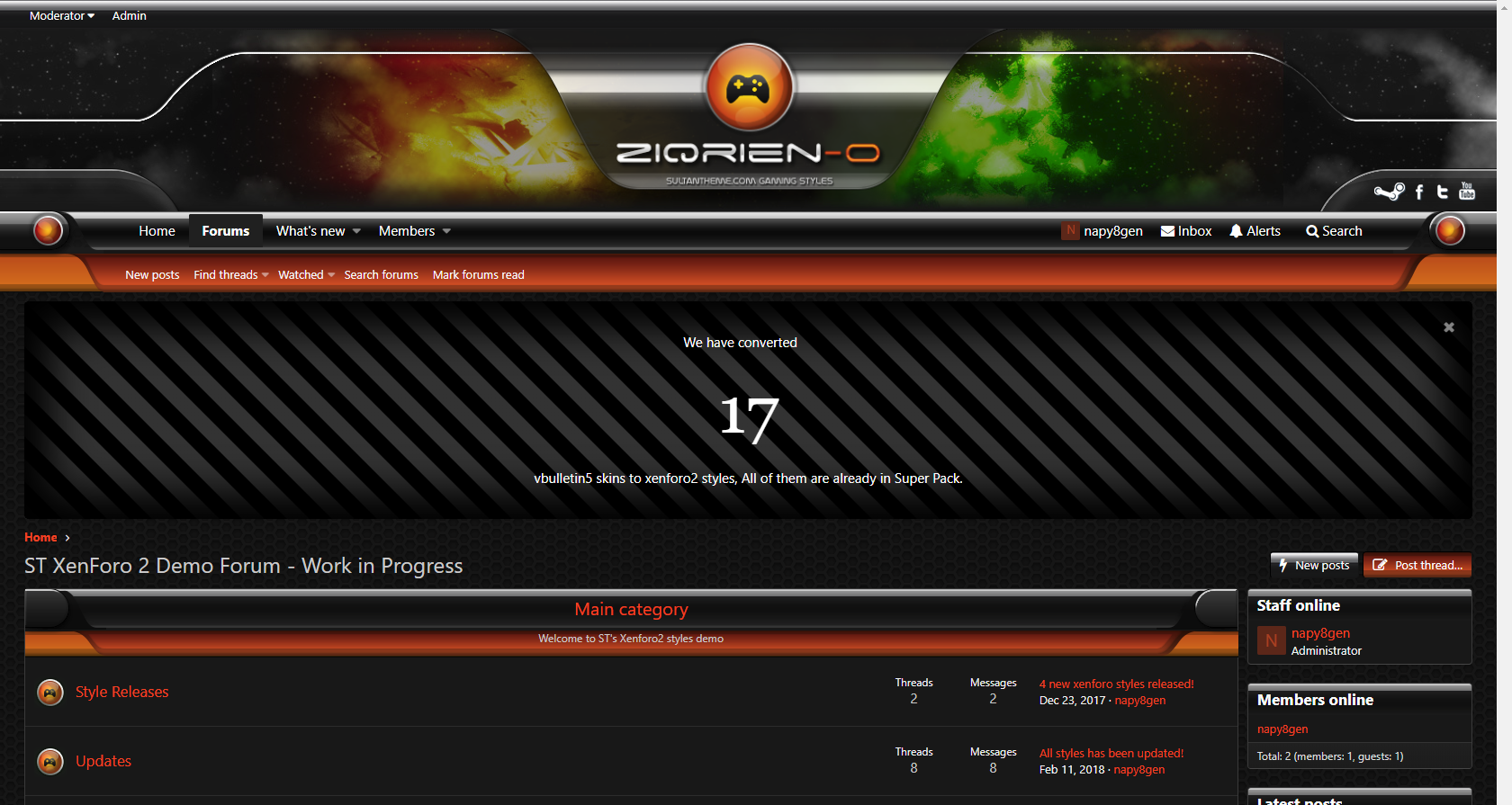 ziqrien o 2 - 7 new xenforo2 styles released!